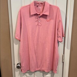 Adidas Men’s ClimaLite salmon Polo Shirt. Sz Large
